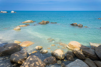 Rock formations in sea