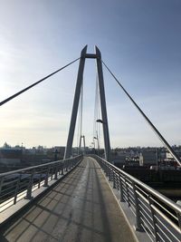 View of suspension bridge against sky