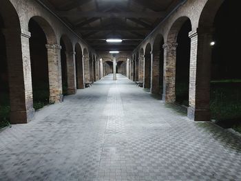 Empty corridor in building