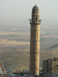 View of tower in city