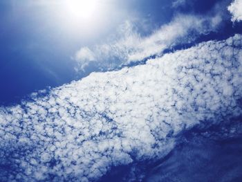 Low angle view of clouds in sky