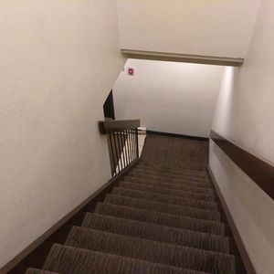 High angle view of staircase