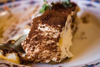 Close-up of bread in plate