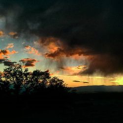 Scenic view of landscape against cloudy sky