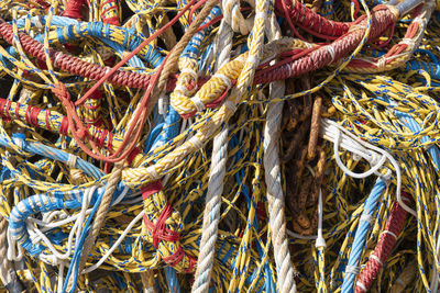 Full frame shot of fishing net