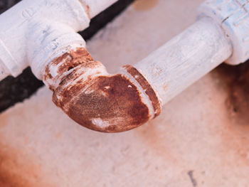 High angle view of human representation on table