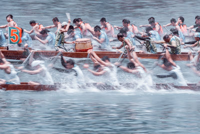 Group of people in the sea