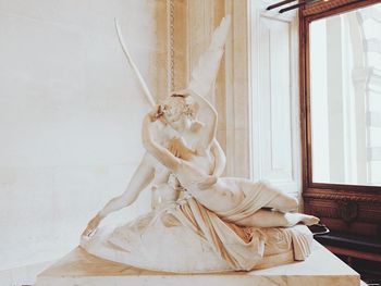 Marble statue in musee du louvre