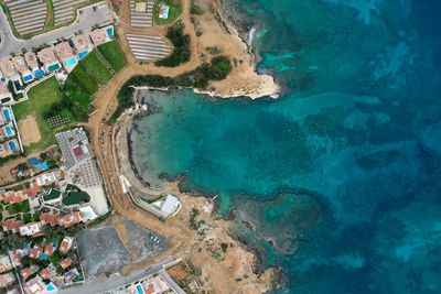 High angle view of swimming pool