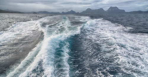 Panoramic view of sea against sky