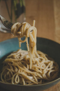 Close-up of stuffed served in bowl