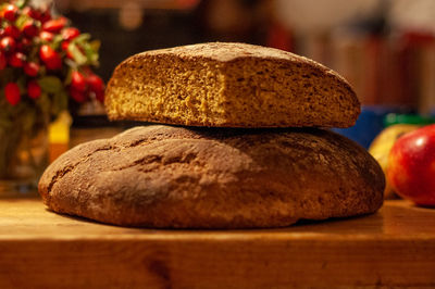 Close-up of bread in store