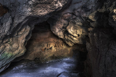 Rock formations in cave