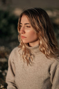 Portrait of a beautiful young woman