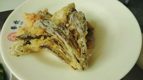 Close-up of bread in plate