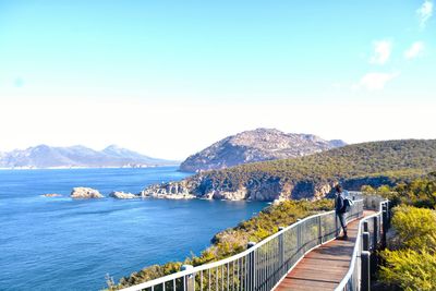 View of bridge over sea