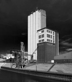 Industrial buildings against sky