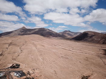 Scenic view of desert against sky