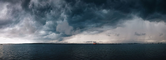 Panoramic view of sea against sky