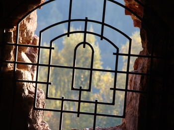 Low angle view of window in building