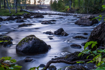 Scenic view of waterfall