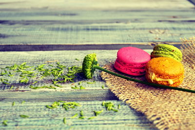 Close-up of fruits on table