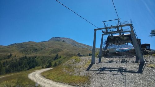 Chairlift station in summer