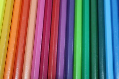 Full frame shot of multi colored pencils