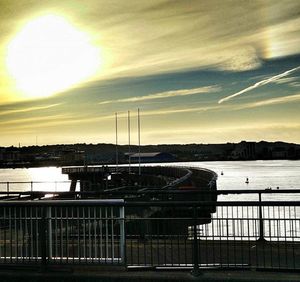 View of river at sunset