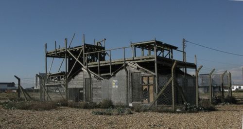 Construction site on field