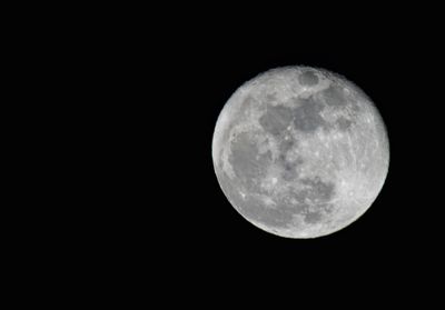 Close-up of moon against sky at night