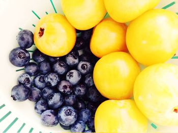 High angle view of fruits