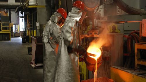 People working in factory