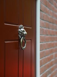 Close-up of closed door