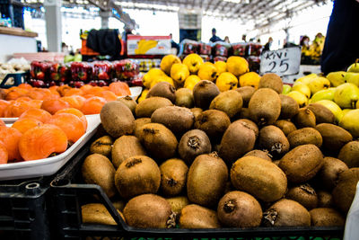 Fruits for sale at market stall