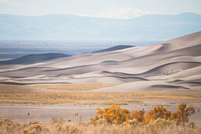 Scenic view of desert against sky