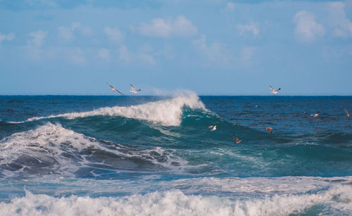 Scenic view of sea against sky