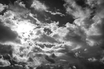 Low angle view of clouds in sky