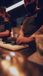 Group of people preparing food