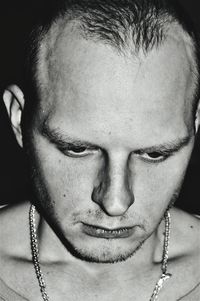Close-up portrait of young man
