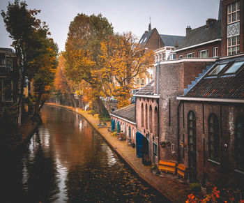 Utrecht  canals in utrecht, autumn colors, cityscape, old canal houses