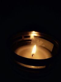 Fire lit up at night