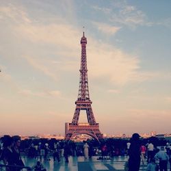 Silhouette of eiffel tower