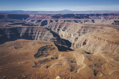 Aerial view of utah canyon