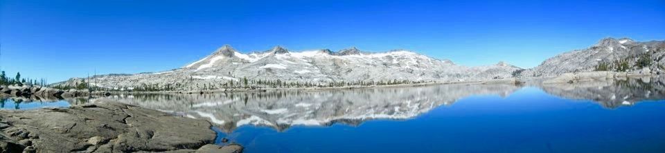 Scenic view of lake against clear sky