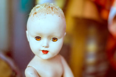 Close-up of old doll