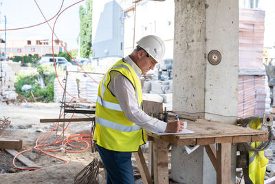 Man working at construction site