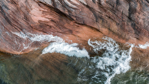 Close-up of water flowing