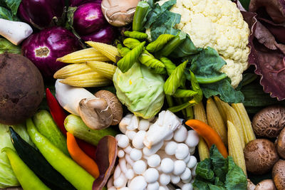 Full frame shot of multi colored vegetables