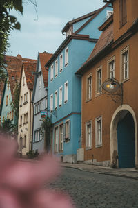 Street amidst houses